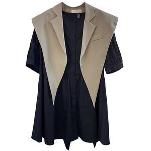 4645 Fake Suit Collar Shawl, Large Shoulder Shrug Wrap, Detachable Dickey